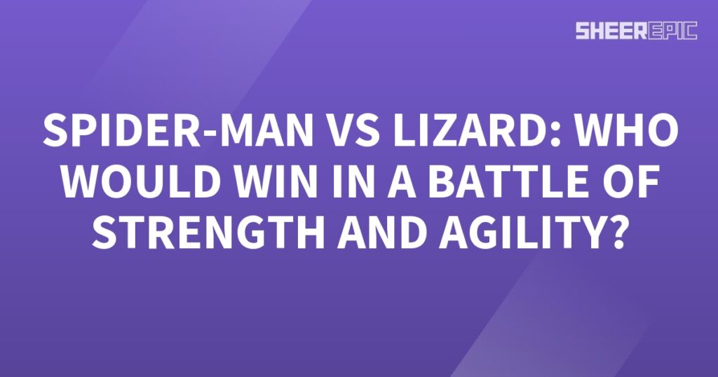 Spider-Man and Lizard engage in an intense battle showcasing their incredible strength and agility.