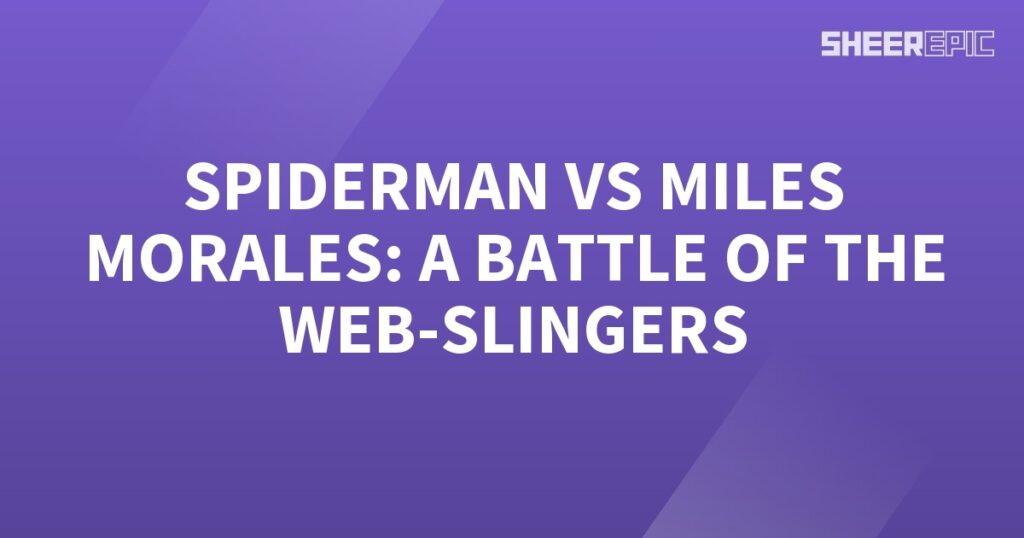 Spiderman and Miles Morales engage in an epic battle showcasing their remarkable web-slinging skills.