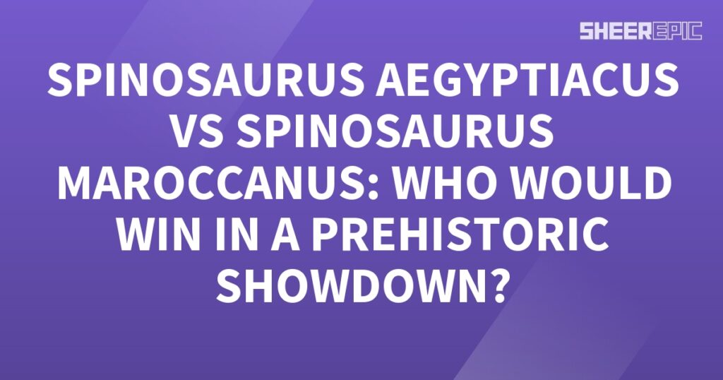 Spinosaurus Aegyptiacus vs Spinosaurus Maroccanus in a prehistoric showdown.