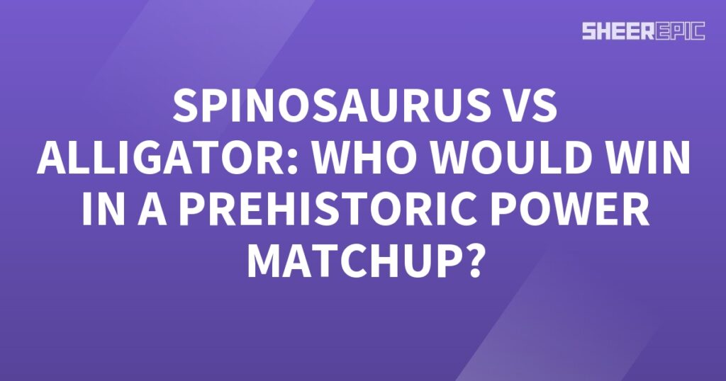 Spinosaurus versus alligator - a prehistoric power matchup.