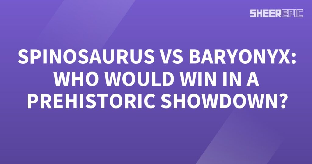 In this prehistoric showdown, the mighty Spinosaurus battles against the formidable Baryonyx.