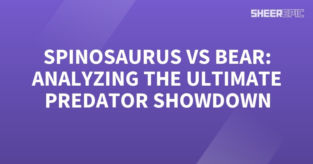 Spinosaurus and bear engage in the ultimate predator showdown.