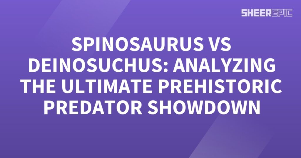 Spinosaurus, the ultimate prehistoric predator, faces off against Deinosuchus in an epic showdown.