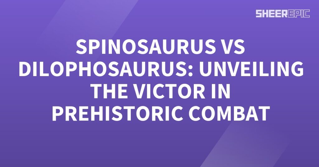 Spinosaurus and Dilophosaurus engage in a prehistoric combat to unveil the victorious outcome.