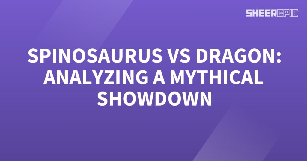 A mythical showdown between a Spinosaurus and a dragon.