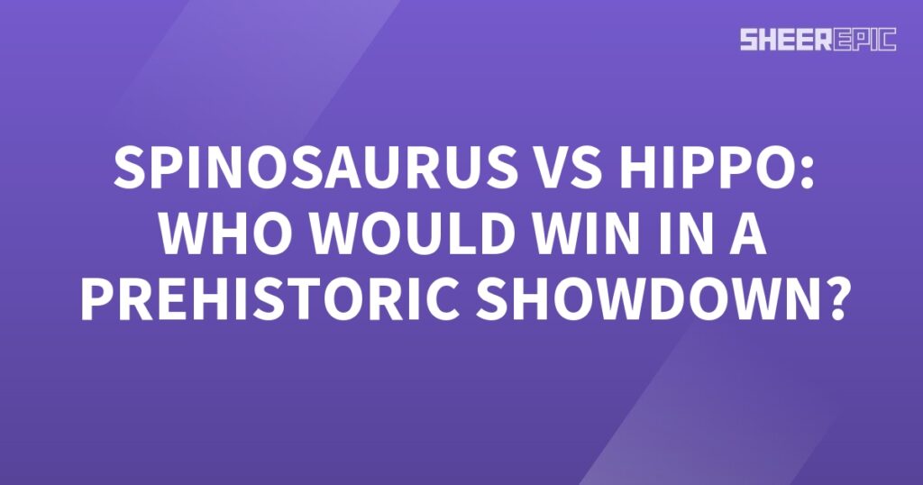 In the ultimate clash of prehistoric giants, a Spinosaurus faces off against a formidable opponent - the mighty hippo. Who will emerge victorious in this thrilling showdown?