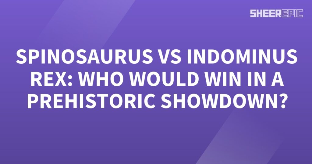 Spinarus and Indominus Rex face off in an epic prehistoric showdown.