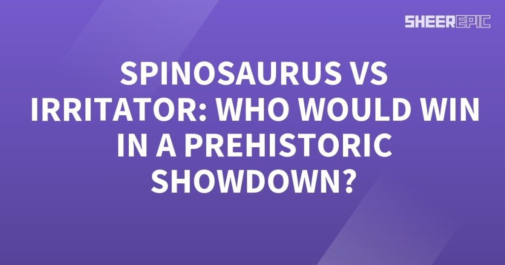 Spinosaurus vs Irritator in a thrilling Prehistoric Showdown!