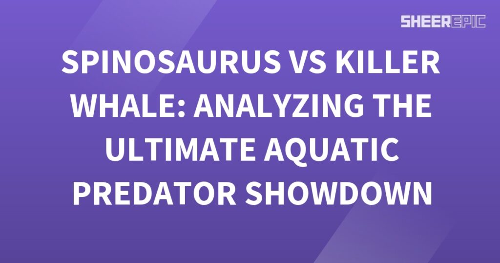 Spinarus and Killer Whale - the ultimate aquatic predator showdown.