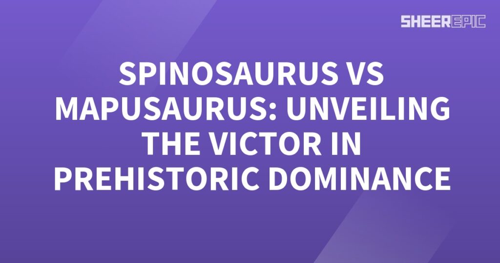 Spinosaurus and Mapusaurus engage in an epic battle for prehistoric dominance.