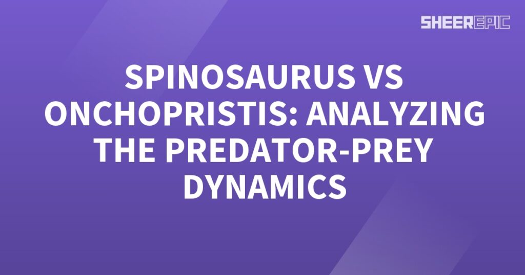 Spinosaurus and Onchopristis engaging in an analysis of predator-prey dynamics.