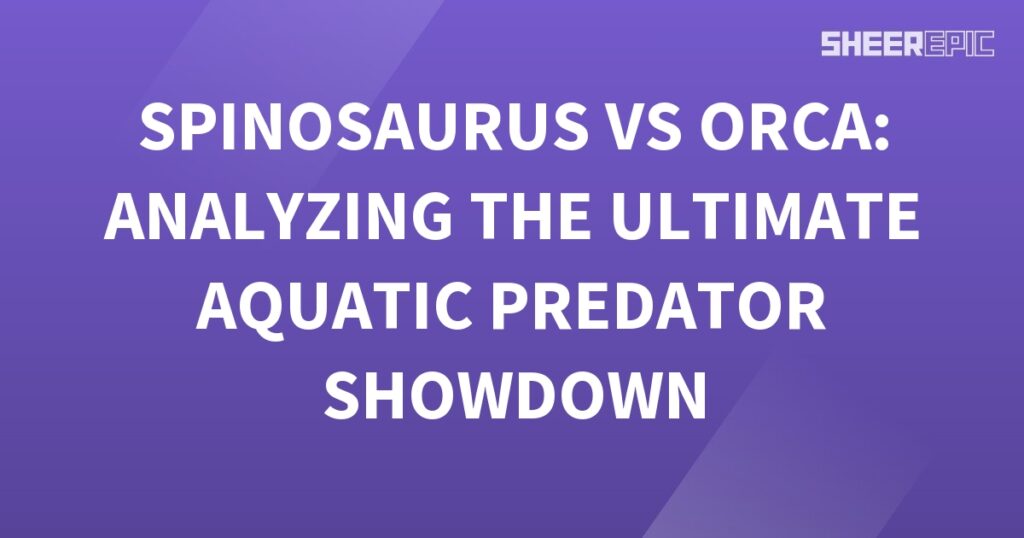 Analyzing the ultimate aquatic predator showdown between Spinosaurus and orca, two formidable contenders.