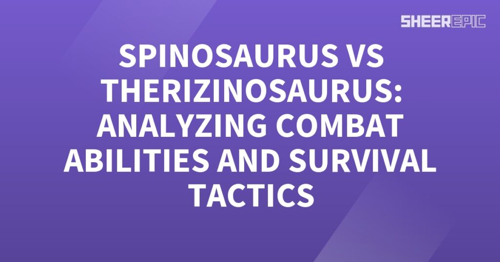 Spinosaurus and Therizinosaurus: Analyzing Combat Abilities