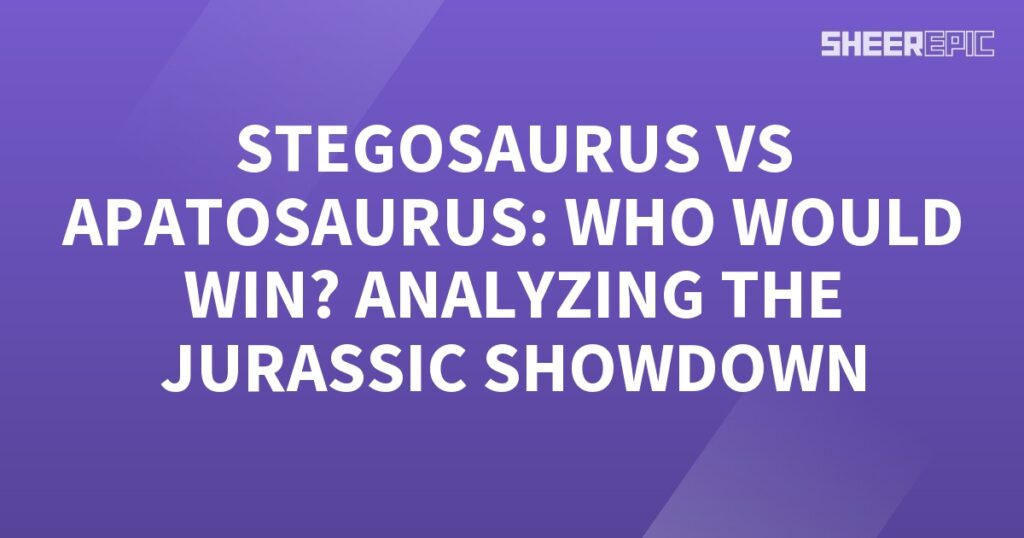 A purple background with white text showcasing a thrilling Jurassic Showdown.