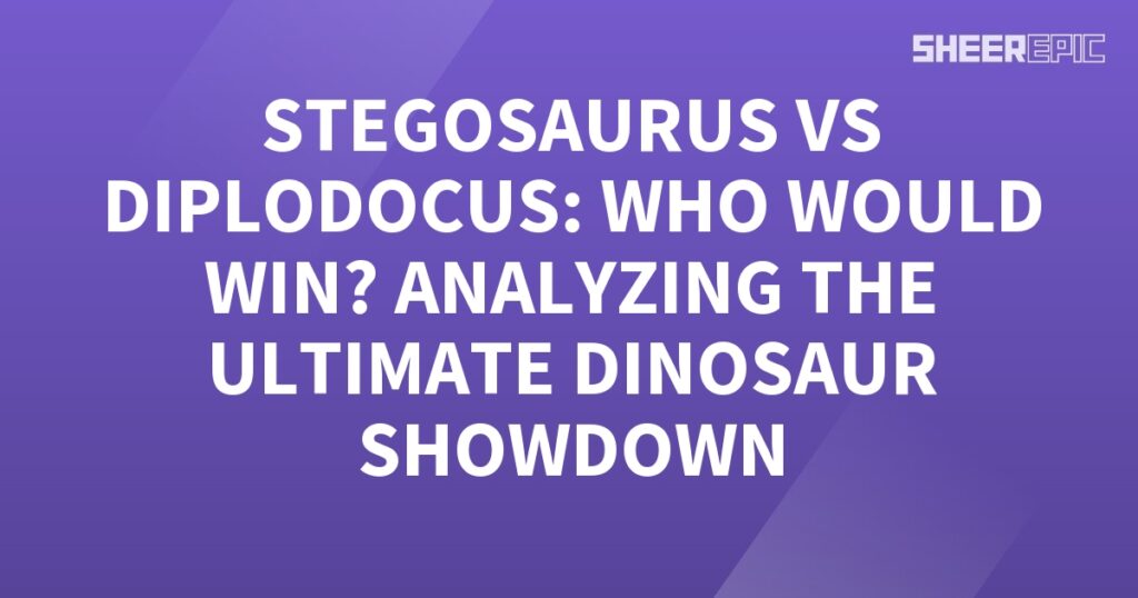 The ultimate dinosaur showdown: Diplodocus vs Stegosaurus.