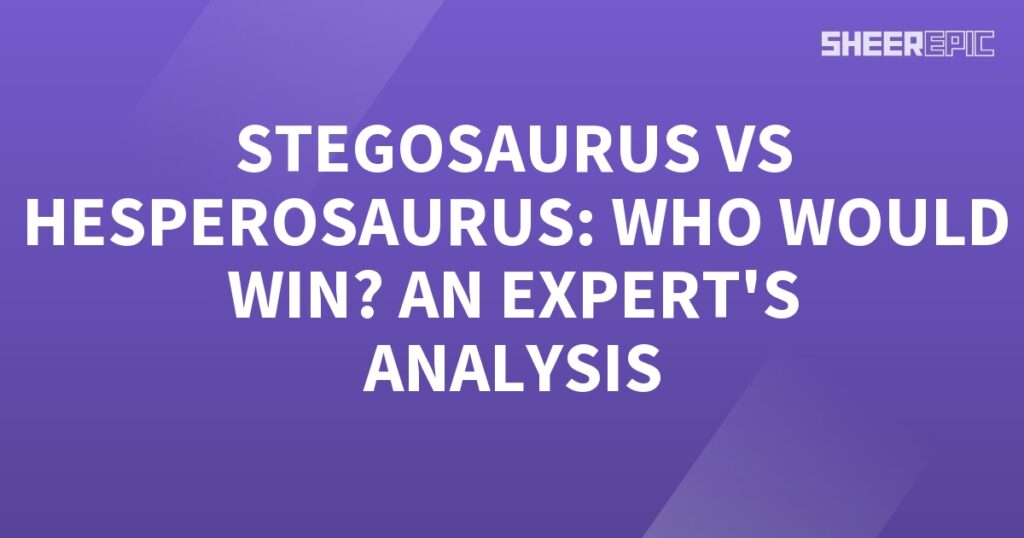 An expert's analysis of the stegosaurus vs hesperosaurus battle.