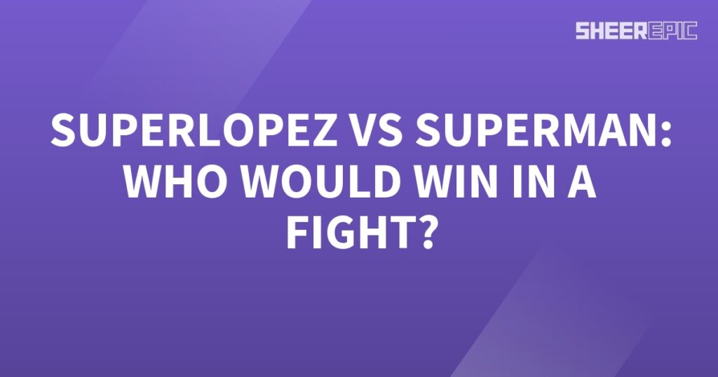 In an epic battle, Superlorez takes on Superman in a fight to determine the ultimate champion.