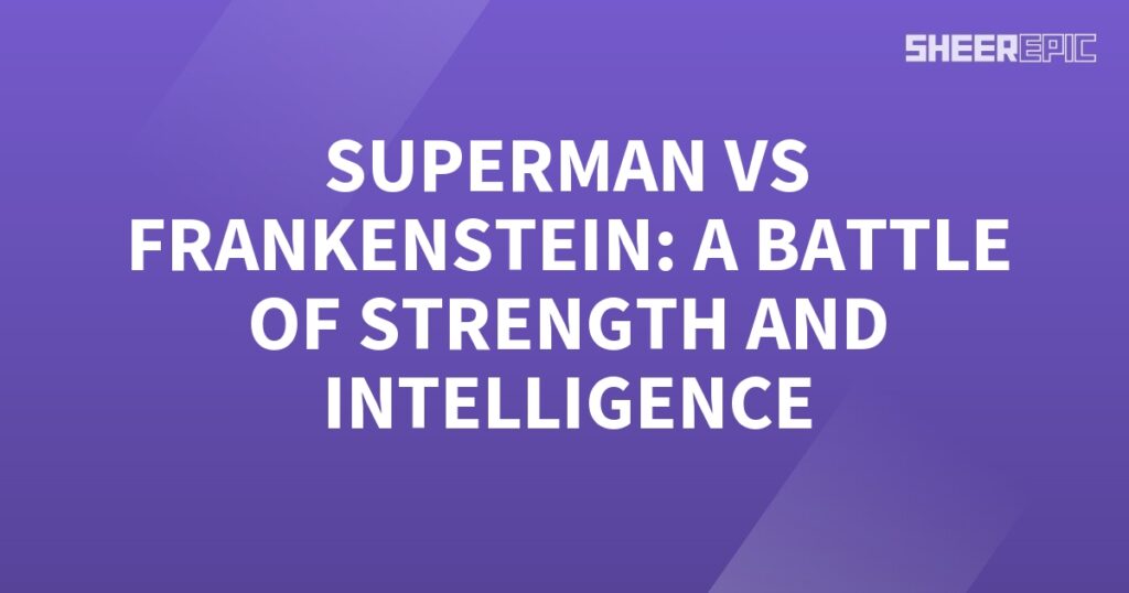 In an epic battle of strength and intelligence, Superman faces off against Frankenstein.