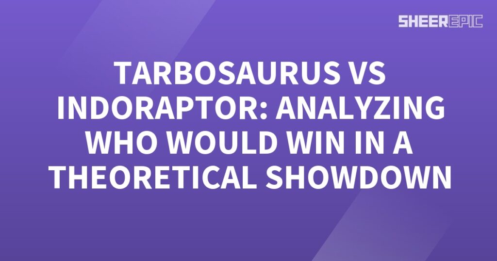 A purple background with white text, analyzing the Indoraptor.