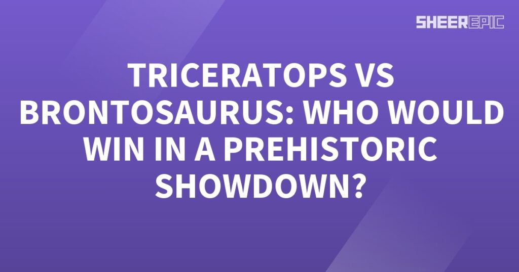 Triceratops vs Brontosaurus in a thrilling prehistoric showdown.