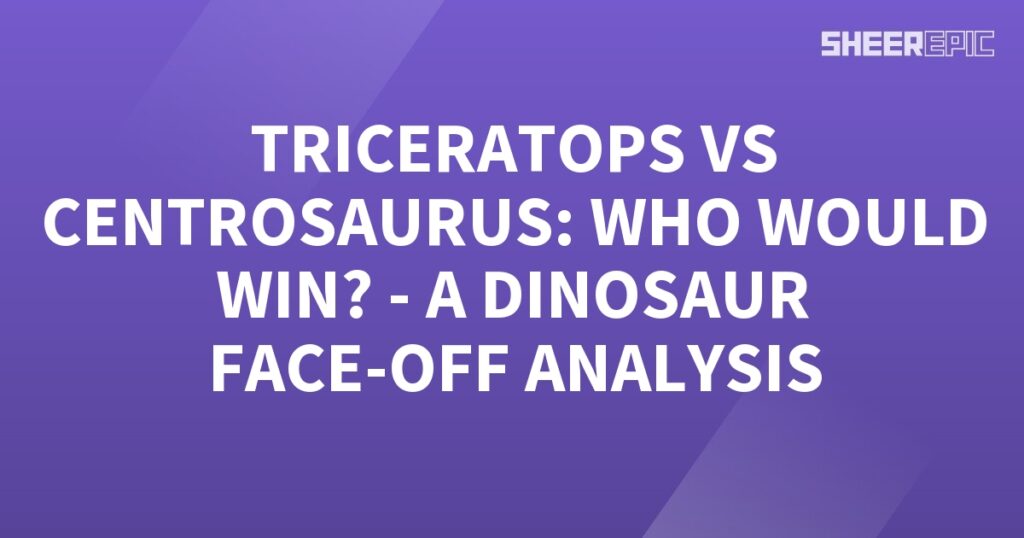 Triceratops vs Centaurs - a Dinosaur face-off