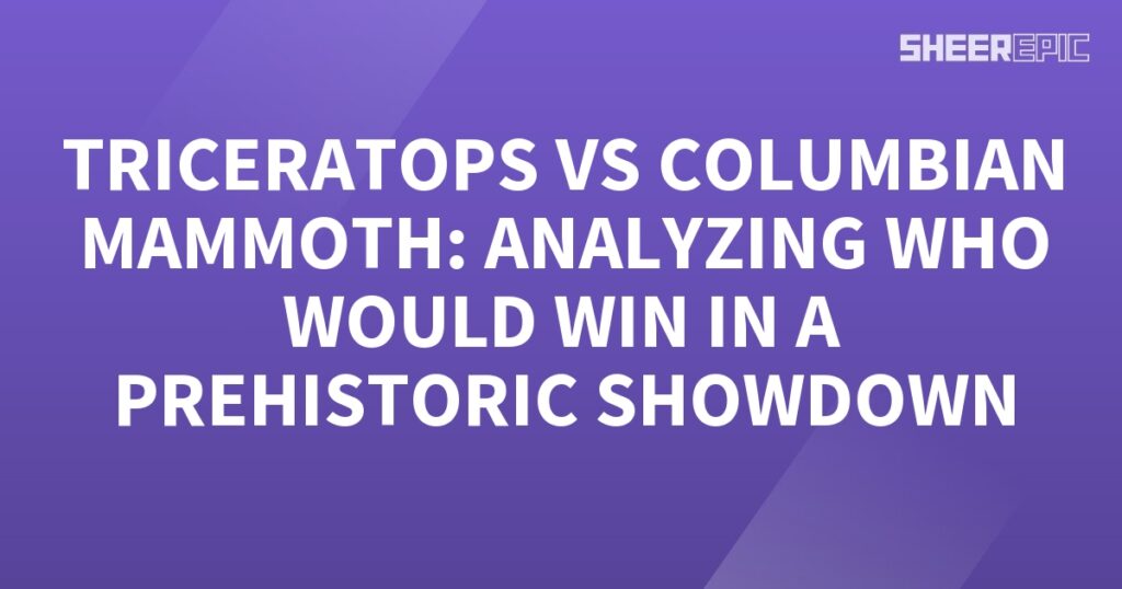 In this prehistoric showdown, we analyze the battle between Triceratops and Columbian Mammoth to determine who would emerge victorious.