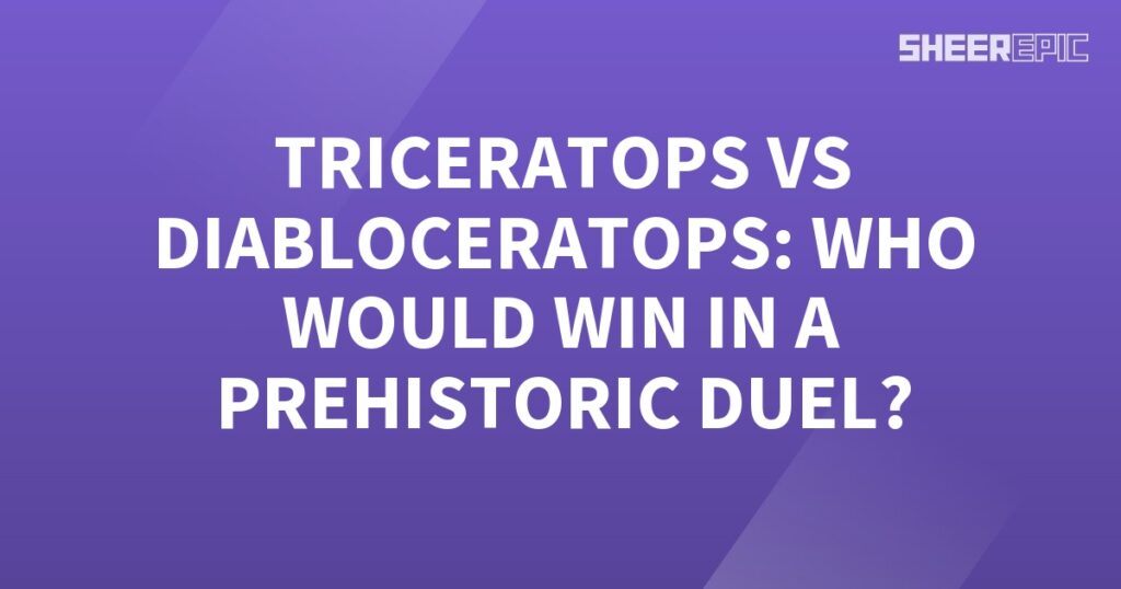 The triceratops and diabolatops face off in an epic prehistoric duel.