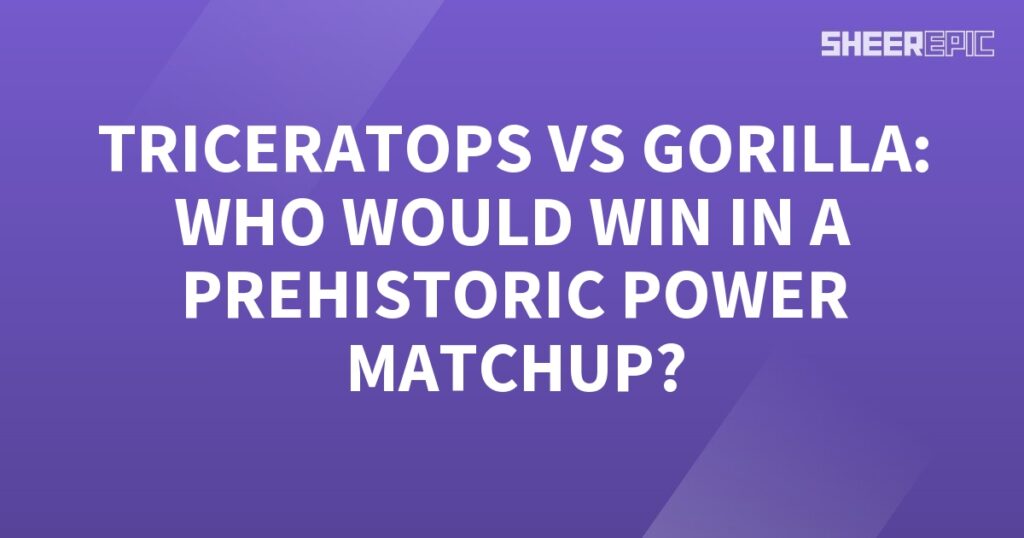 In a prehistoric power matchup, the formidable Triceratops challenges the mighty Gorilla. Who would emerge victorious?