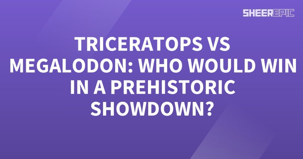 The Prehistoric Showdown between Triceratops and Megalodon - Who would win?