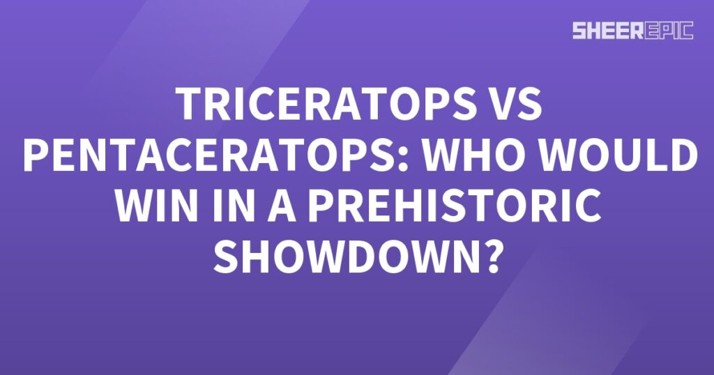 In this epic Prehistoric Showdown, the mighty Triceratops squares off against its formidable opponent, the Pentaceratops. Who will emerge victorious in this clash of ancient titans