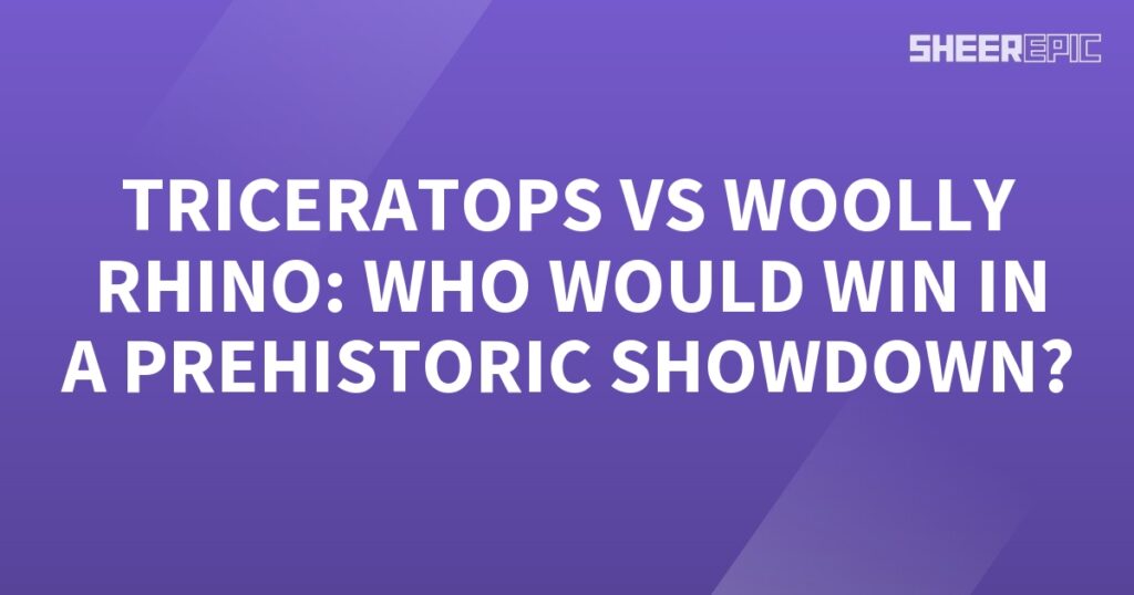 Triceratops and Woolly Rhino go head-to-head in a thrilling prehistoric showdown.