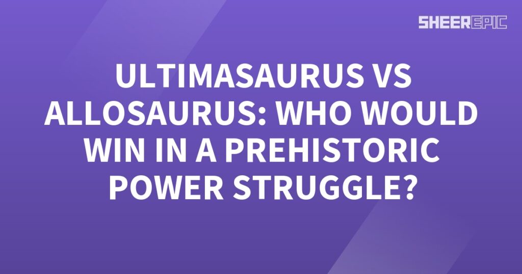 In a prehistoric power struggle, the formidable Allosaurus faces off against the mighty Ultimasaurus.