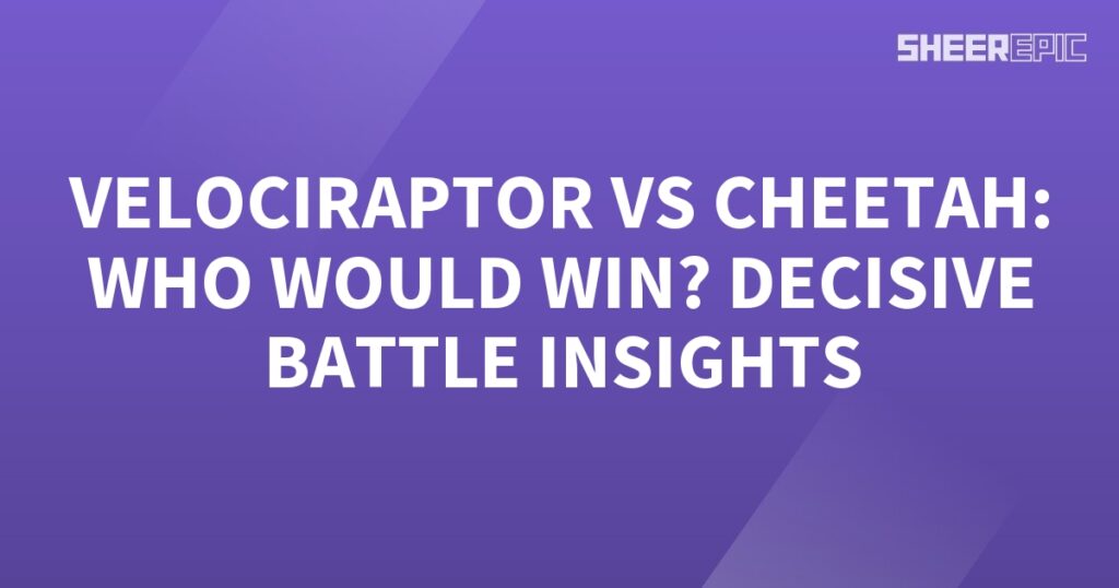 Velociraptor and cheetah - a riveting battle to determine the ultimate predator. Who would emerge victorious in this decisive clash? Gain exclusive insights into their strategies and tactics as they engage in