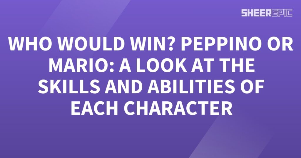 Who would win in a showdown between Mario and Peppino? Let's take a look at the skills and abilities of each character.