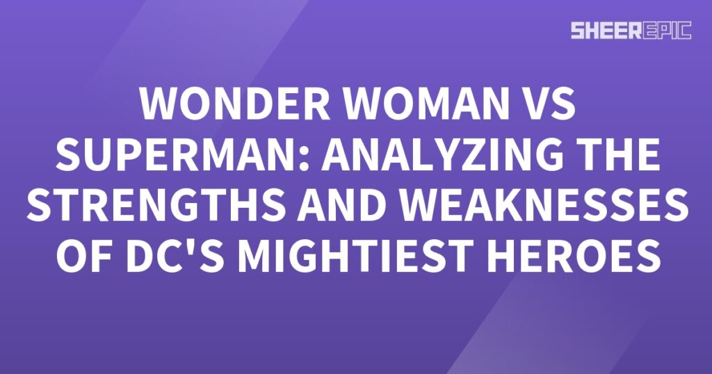 This analysis focuses on the strengths and weaknesses of DC's iconic superheroes, Superman and Wonder Woman.